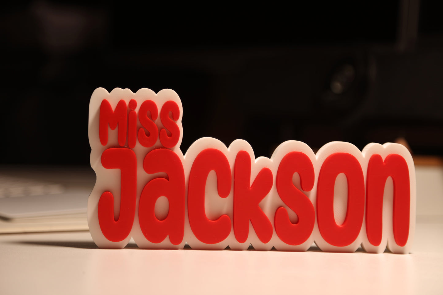 Custom 3D Name Plate – Personalized Gift for Teachers & Office Desks