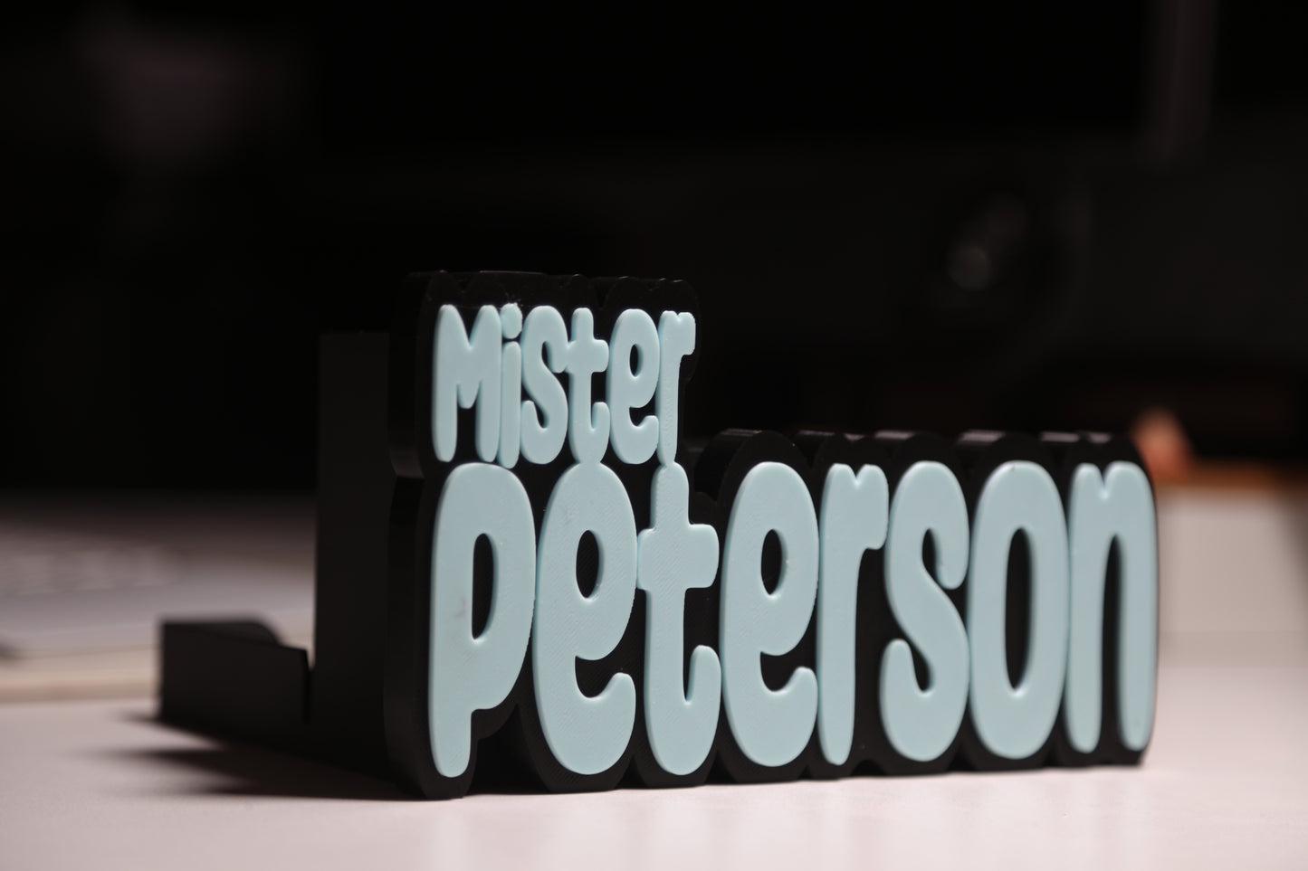 Custom Desk Organiser with 3D Name Plate – Personalized Gift for Teachers & Office Desks
