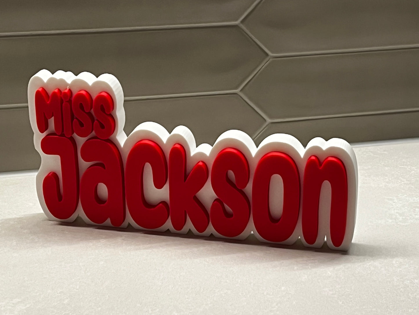 Custom 3D Name Plate – Personalized Gift for Teachers & Office Desks