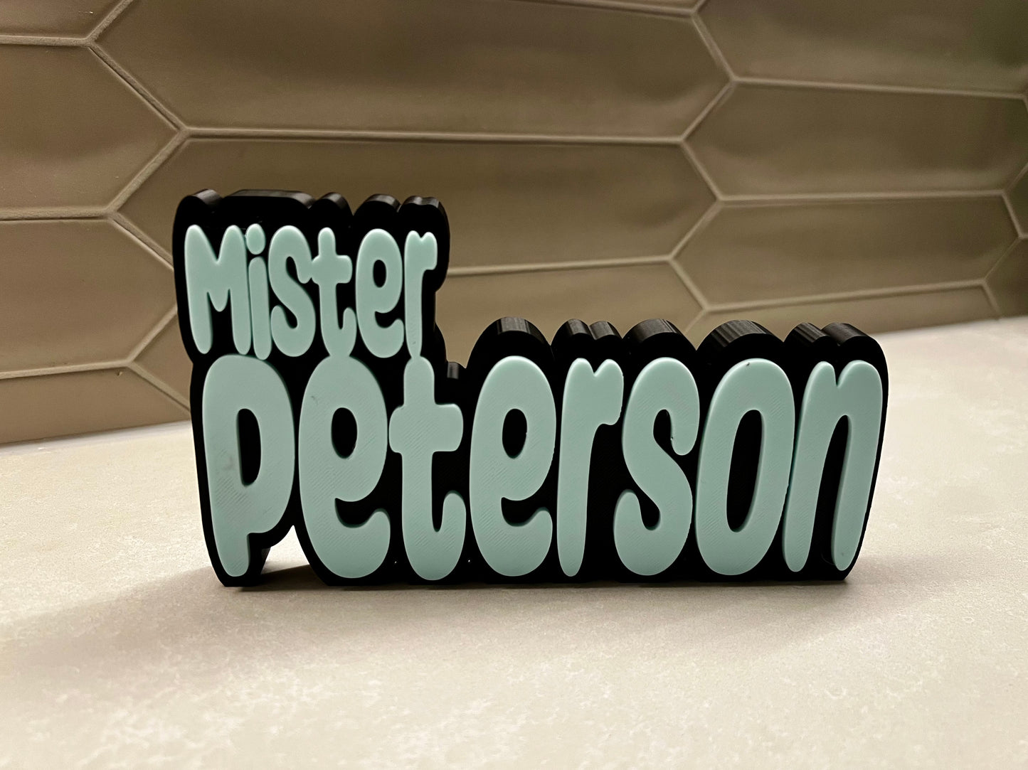 Custom 3D Name Plate – Personalized Gift for Teachers & Office Desks
