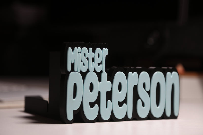 Custom Desk Organiser with 3D Name Plate – Personalized Gift for Teachers & Office Desks