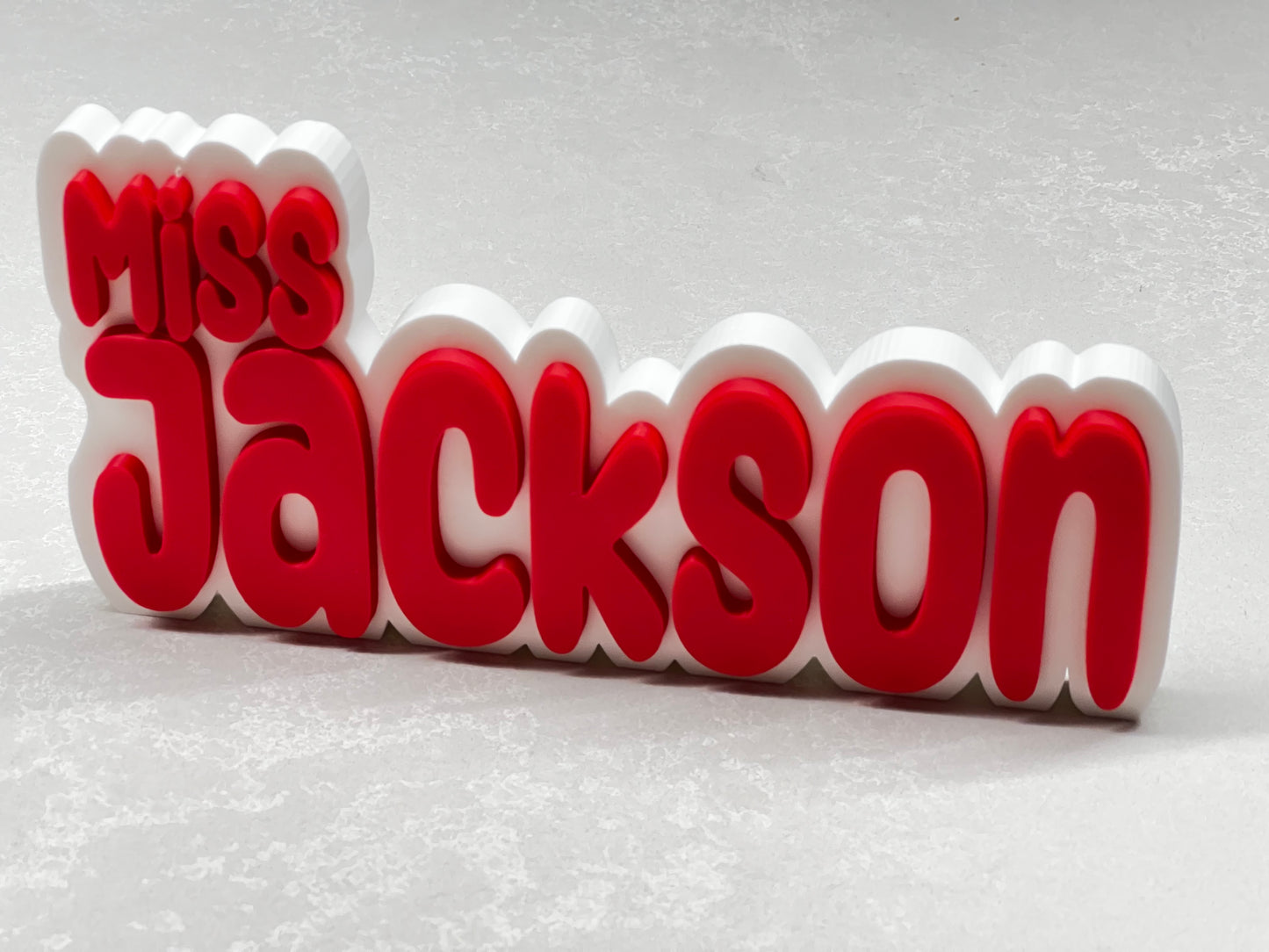 Custom 3D Name Plate – Personalized Gift for Teachers & Office Desks